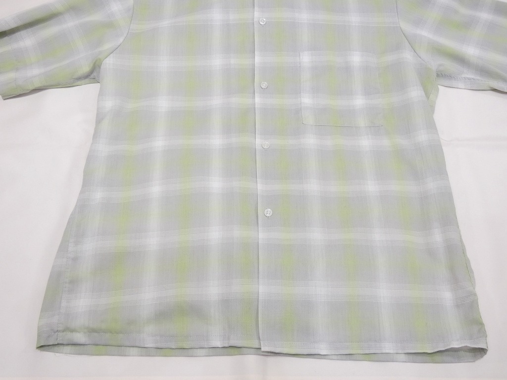 60s 70s Penneys TOWNCRAFT OMBRE SHADOW CHECK LOOP COLLAR S/S
