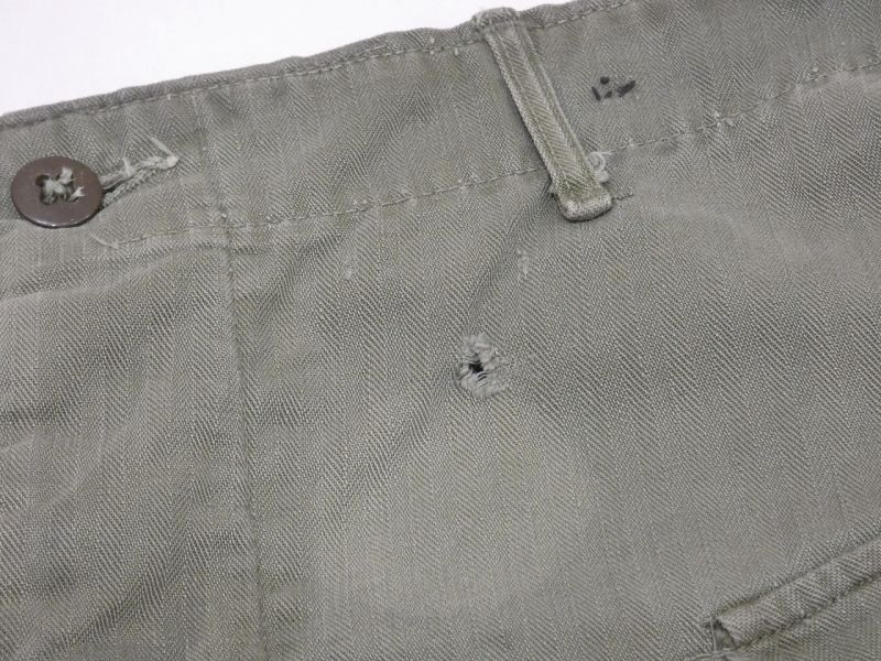 40s US ARMY M-43 HBT TWILL UTILITY TROUSERS PANTS - RICUR 40s US ARMY M-43 HBT TWILL UTILITY TROUSERS PANTS - RICUR