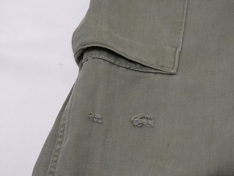 40s US ARMY M-43 HBT TWILL UTILITY TROUSERS PANTS - RICUR