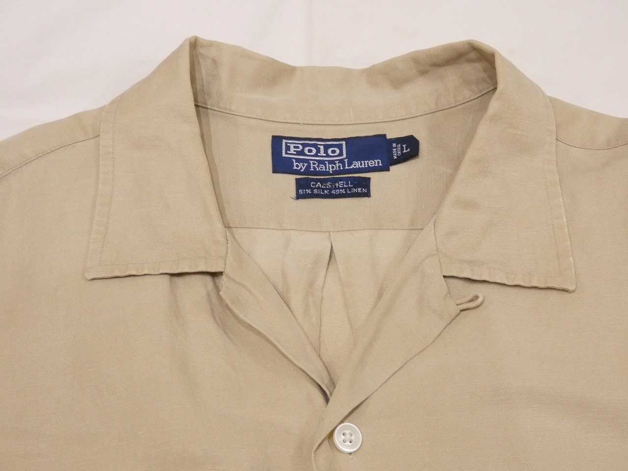 90s 00s Polo Ralph Lauren CALDWELL BIG POLO LINEN SILK OPEN