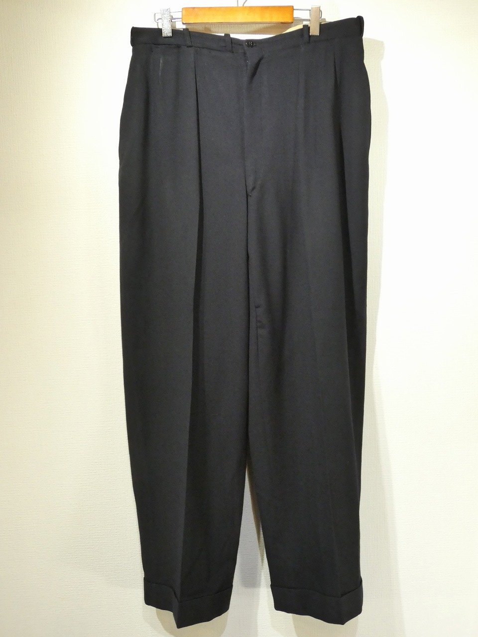 50s UNKNOWN TWO TUCK WOOL SLACKS PANTS - RICUR