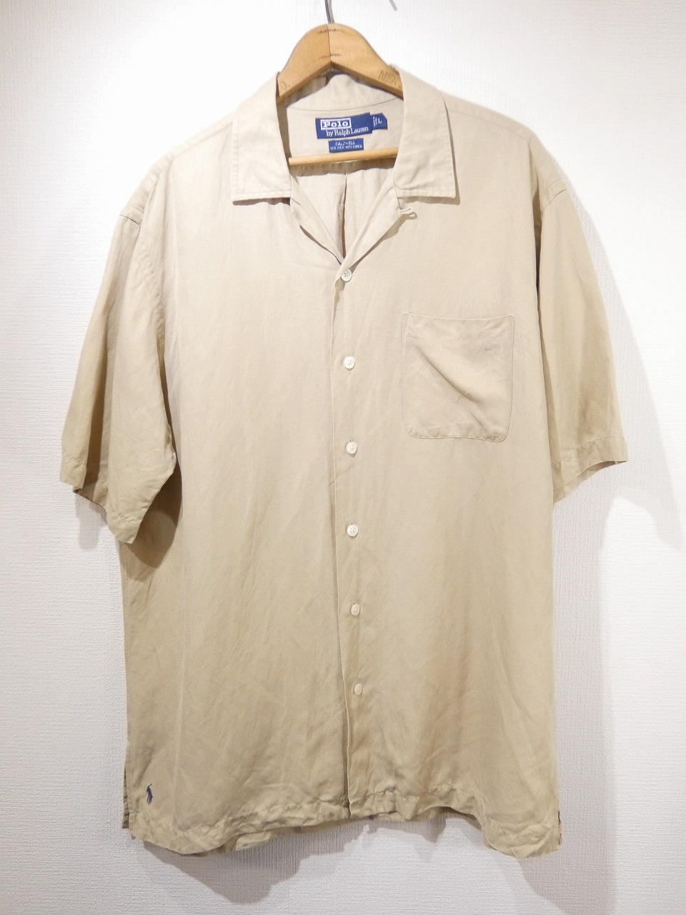 90s 00s Polo Ralph Lauren CALDWELL BIG POLO LINEN SILK OPEN